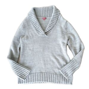 Y2K Merona Metallic Cowl Neck Sweater Shimmer Glitter Party Retro 2000s‎